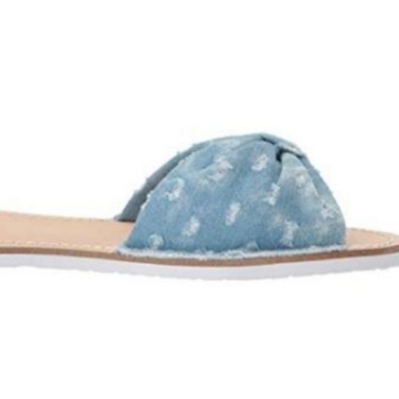 Kate spade denim slides size 9 new sandals - Picture 2 of 7